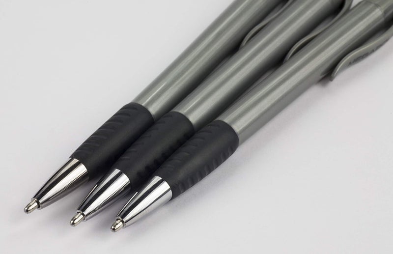 Promarx Megabold Retractable Ballpoint Pens with Comfort Grip, 1.6 mm, Black, 3 Count - Image 2